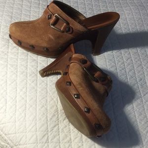 Cole Haan suede clogs